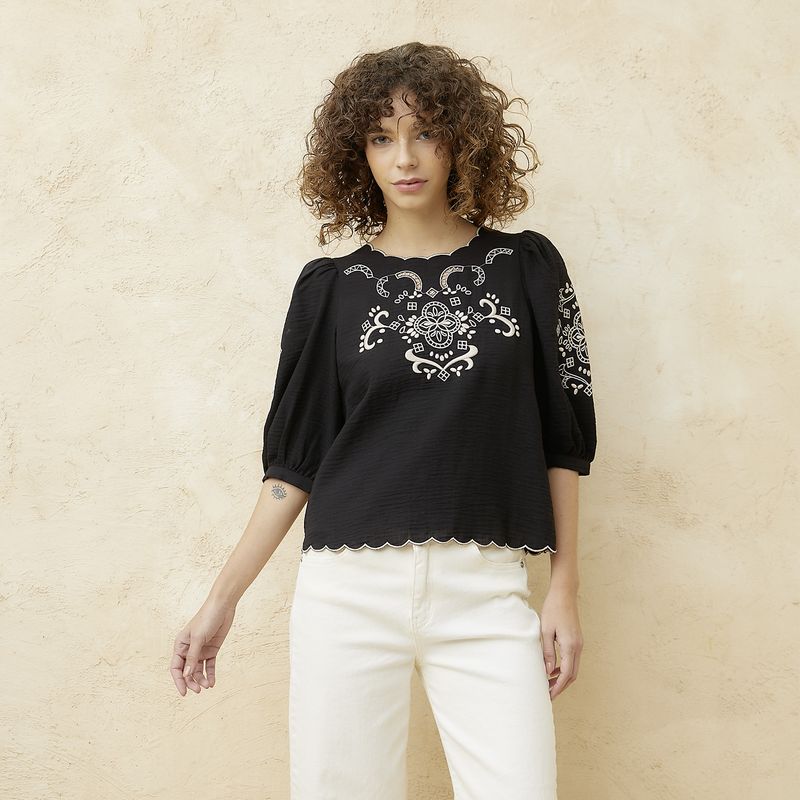BASEMENT - Blusa Manga Larga Mujer Basement