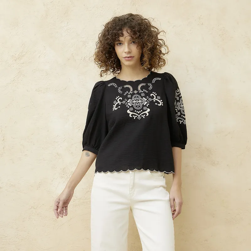 BASEMENT - Blusa Manga Larga Mujer Basement