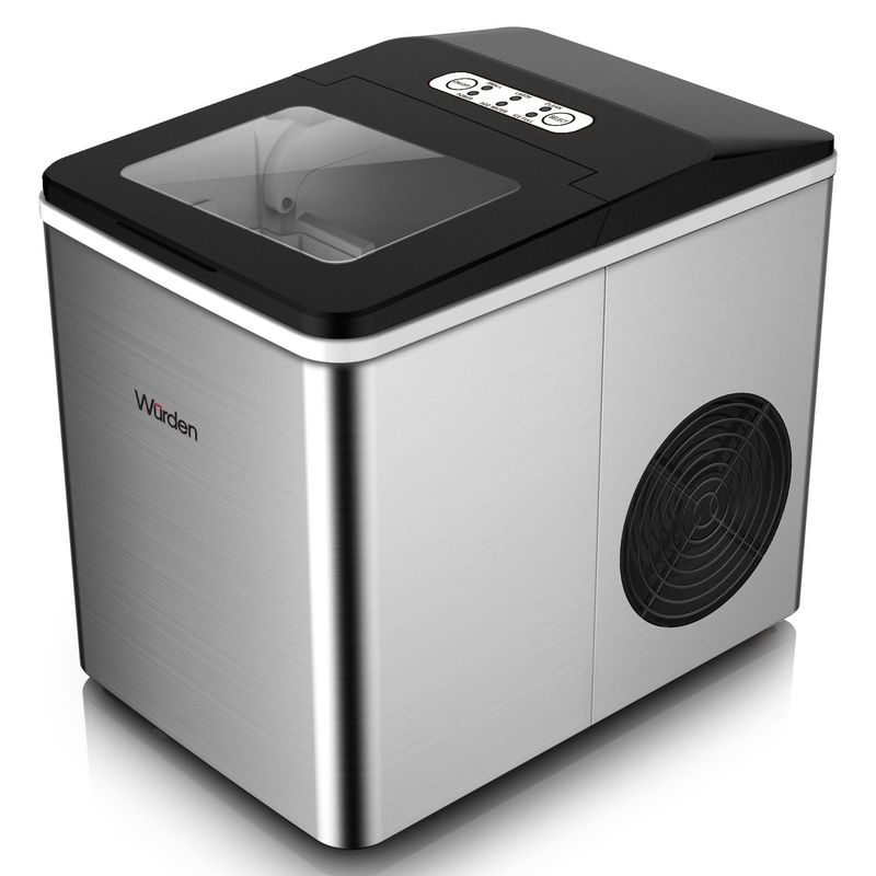 WURDEN - Máquina De Hielo 12 Kg Acero Inoxidable Wurden