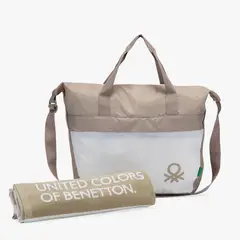 BENETTON - Bolso Toalla Piramide Beige 90X170cm