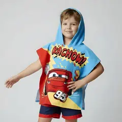 DISNEY - Capucha Capa Cars Rojo 60X120 Cm