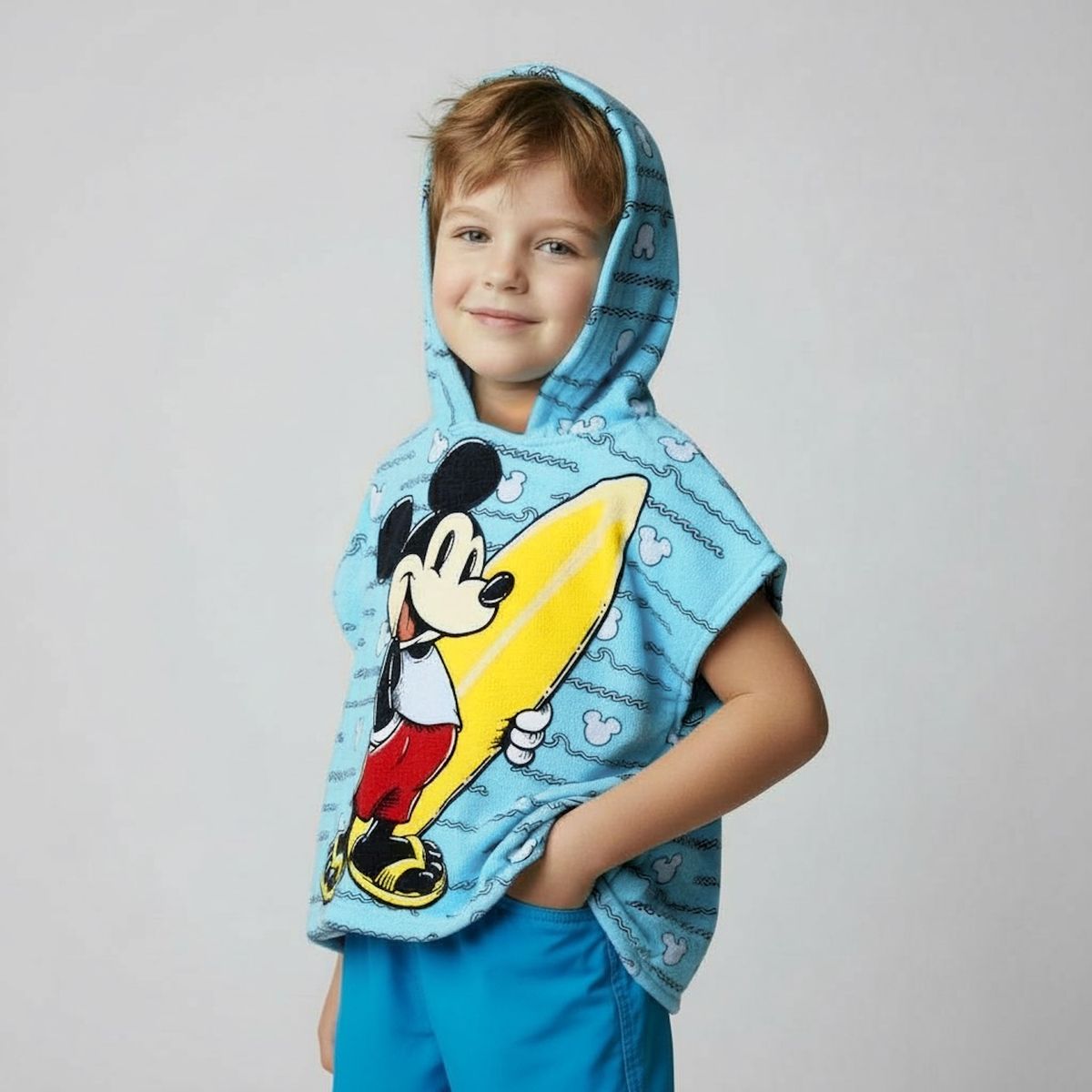 DISNEY - Capucha Capa Mickey Azul 60X120 Cm Disney