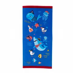 MICA KIDS - Toalla Infantil Tibu Pirata Azul 71X148 Cm
