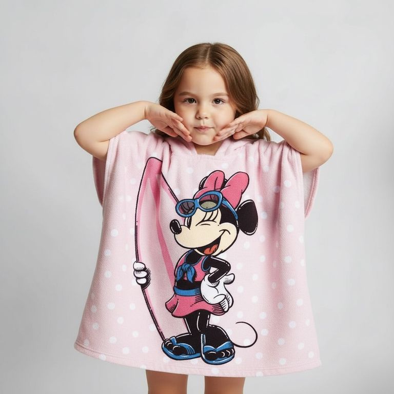 Capucha Capa Minnie Rosa 60X120 Cm