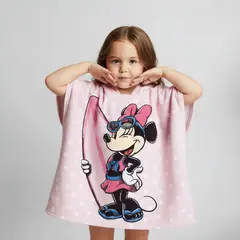 DISNEY - Capucha Capa Minnie Rosa 60X120 Cm