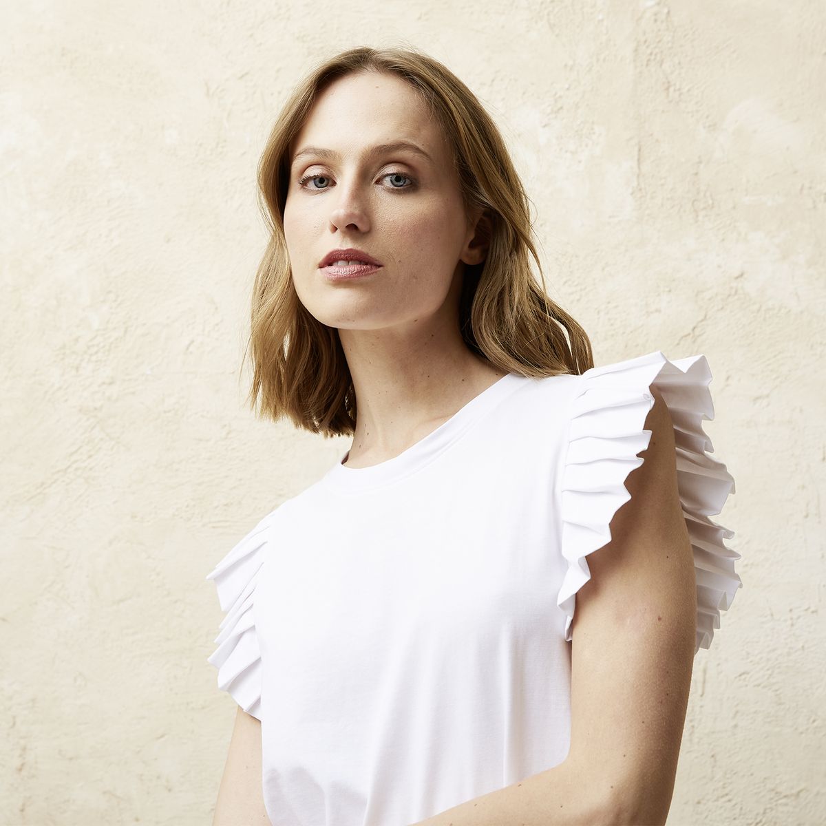 BASEMENT - Polera Manga Corta Algodón Mujer Basement