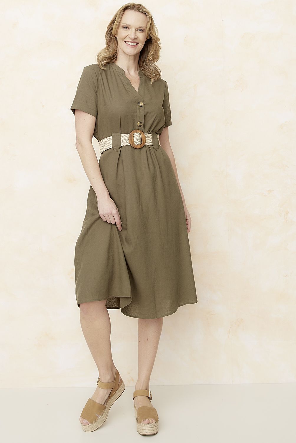 S COCCI - Vestido Corto Lino Mujer S.Cocci