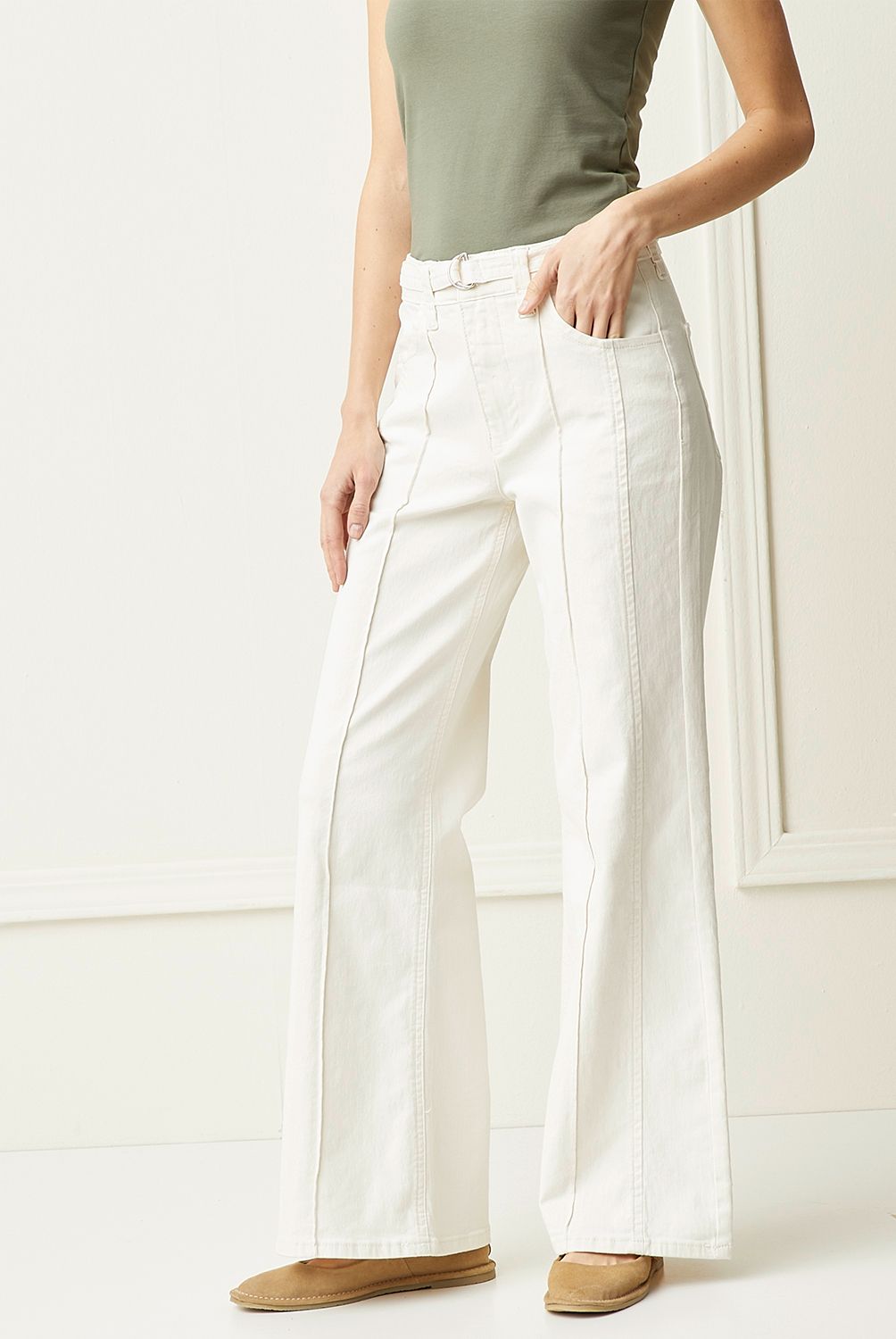 BASEMENT - JEANS MODA FF1JDB206 ECRU 44