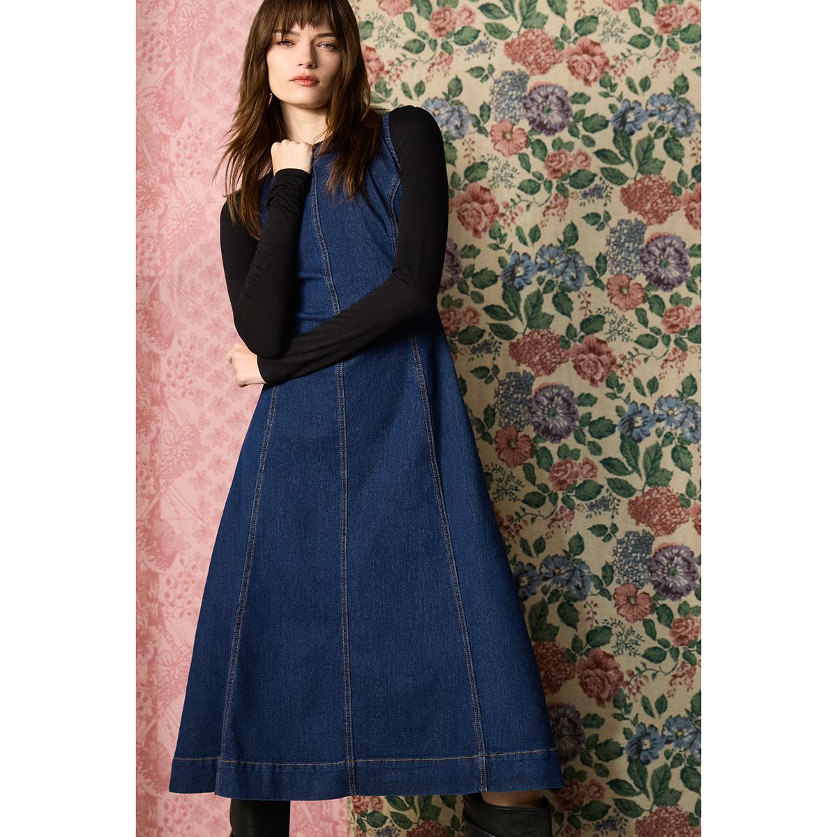 BASEMENT - Vestido Midi Algodón Mujer Basement