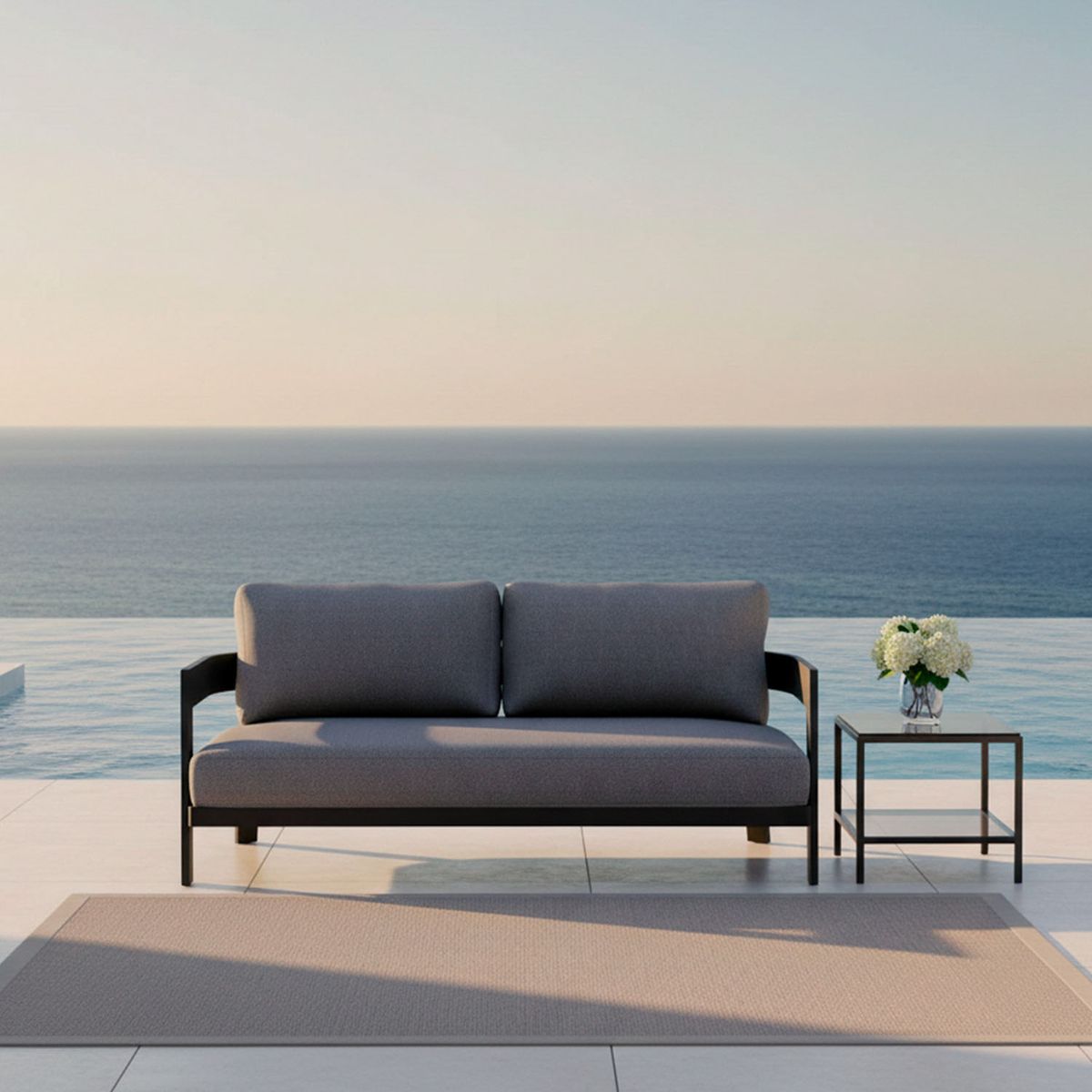 BASEMENT HOME - Sofá 3 Cuerpos Tommy Gris Oscuro Basement Home