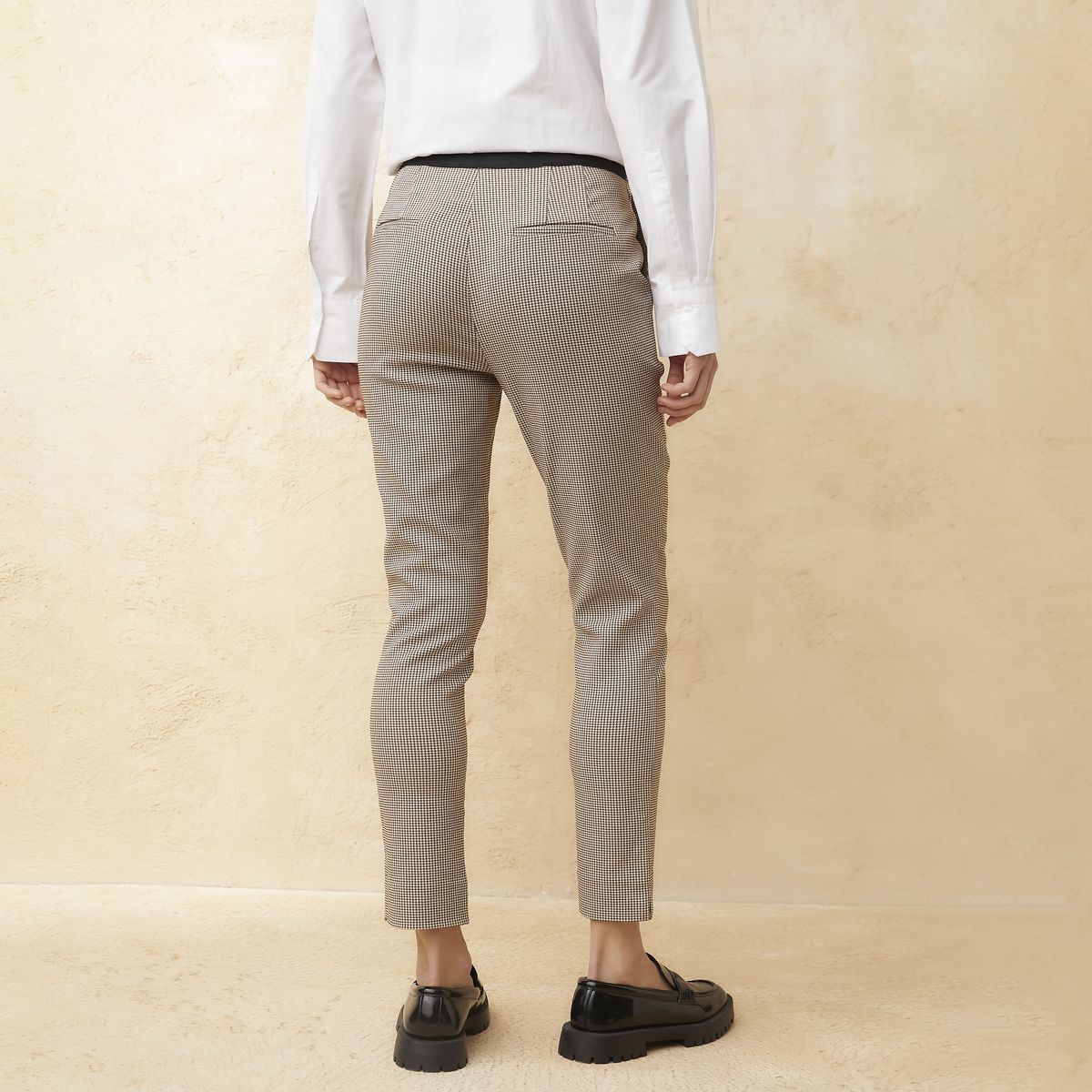 BASEMENT - Pantalón Straight Alto Basement Mujer Algodón