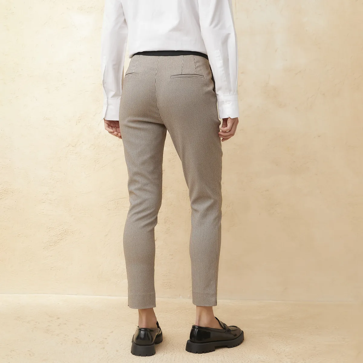 BASEMENT - Pantalón Straight Alto Basement Mujer Algodón