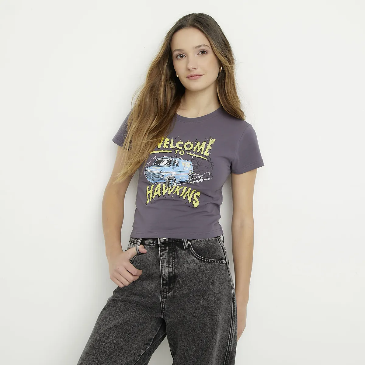 SYBILLA - Polera Stranger Things Mujer Sybilla