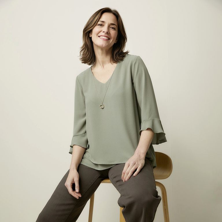 Blusa con Collar Mujer S. Cocci