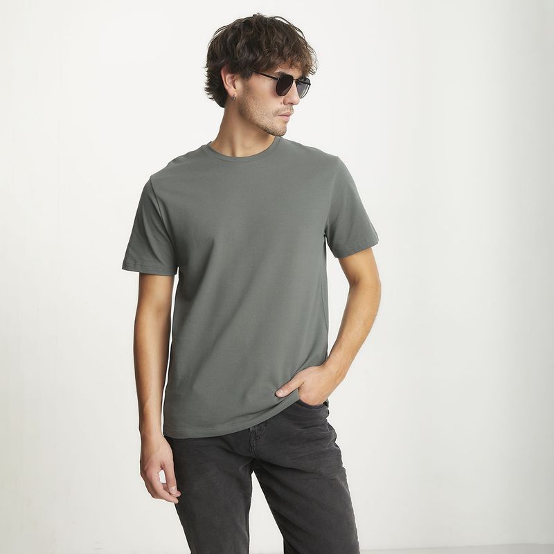 BASEMENT - Polera Manga Corta Algodón Hombre Basement