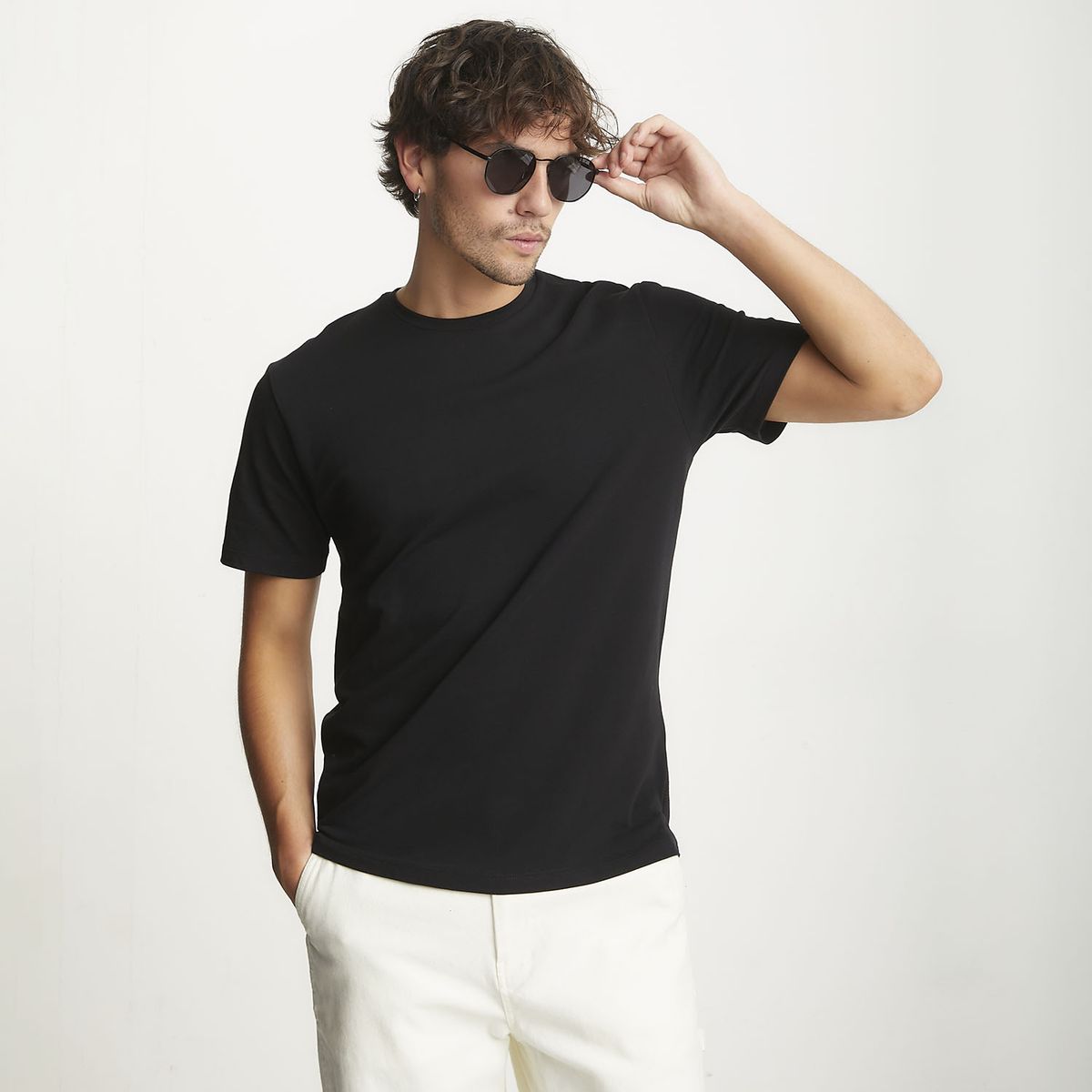 BASEMENT - Polera Manga Corta Algodón Hombre Basement