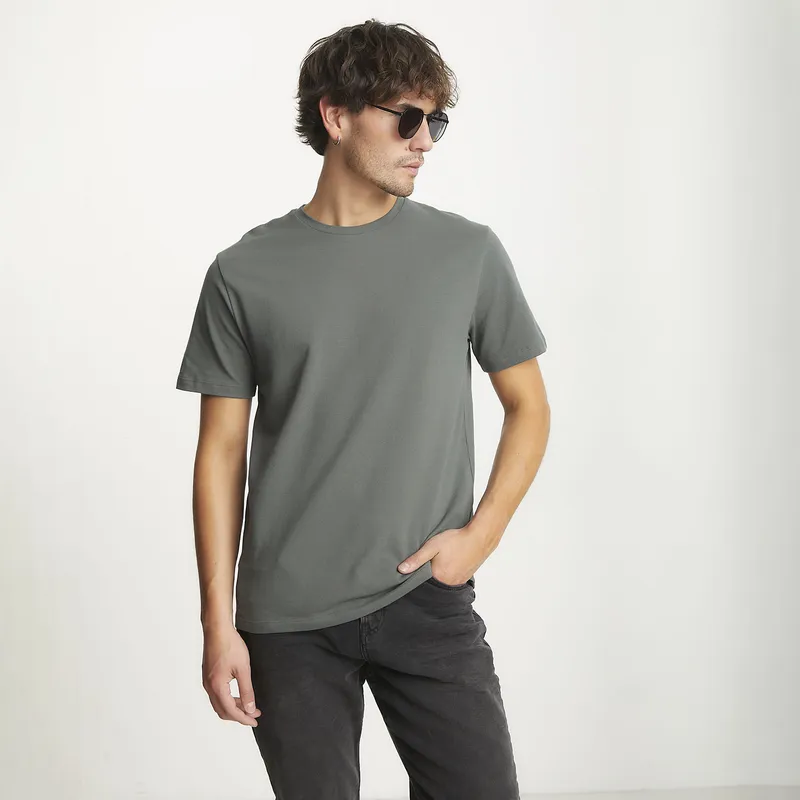 BASEMENT - Polera Manga Corta Algodón Hombre Basement
