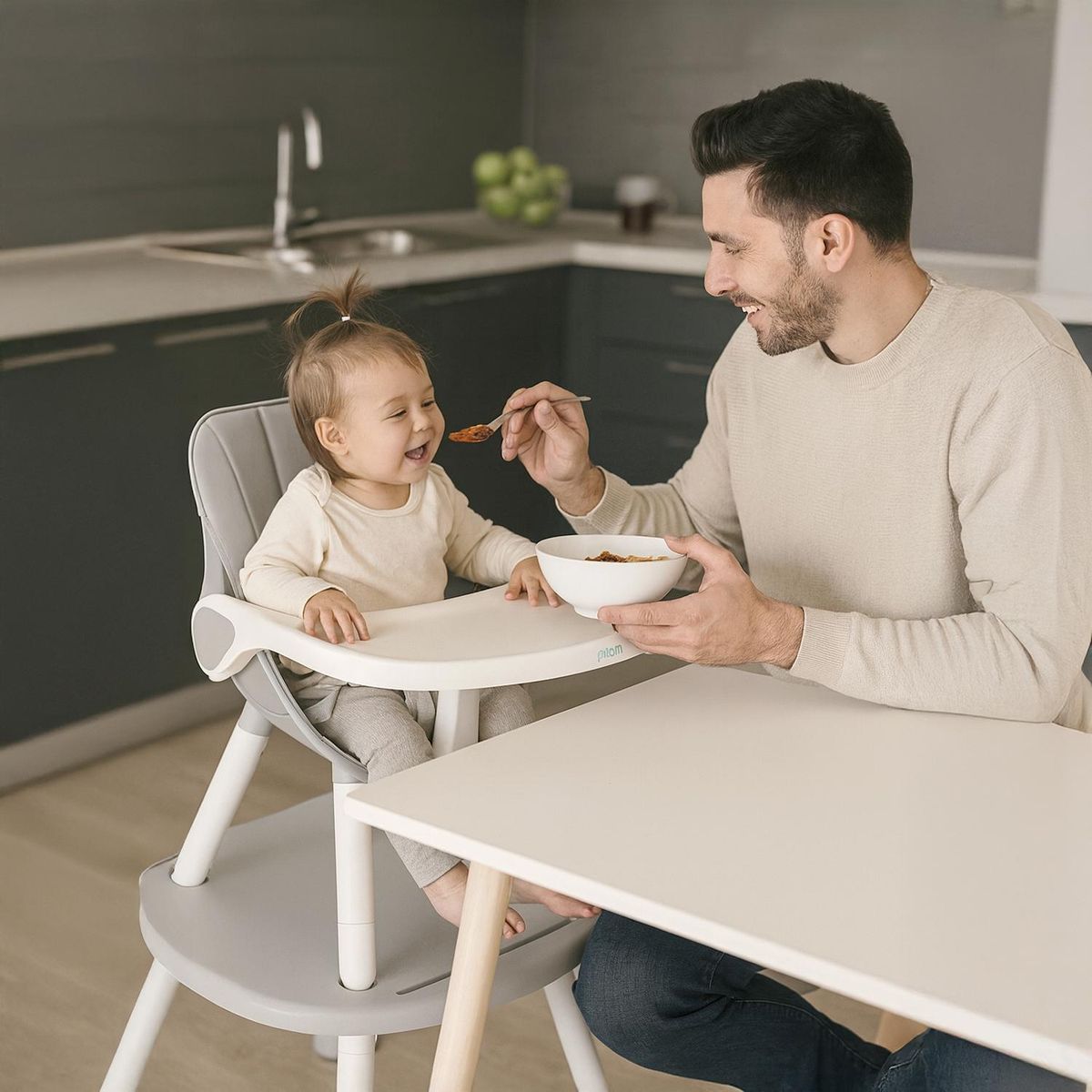 PRIORI - Silla Comer 3 En 1 Tango Gris Priori