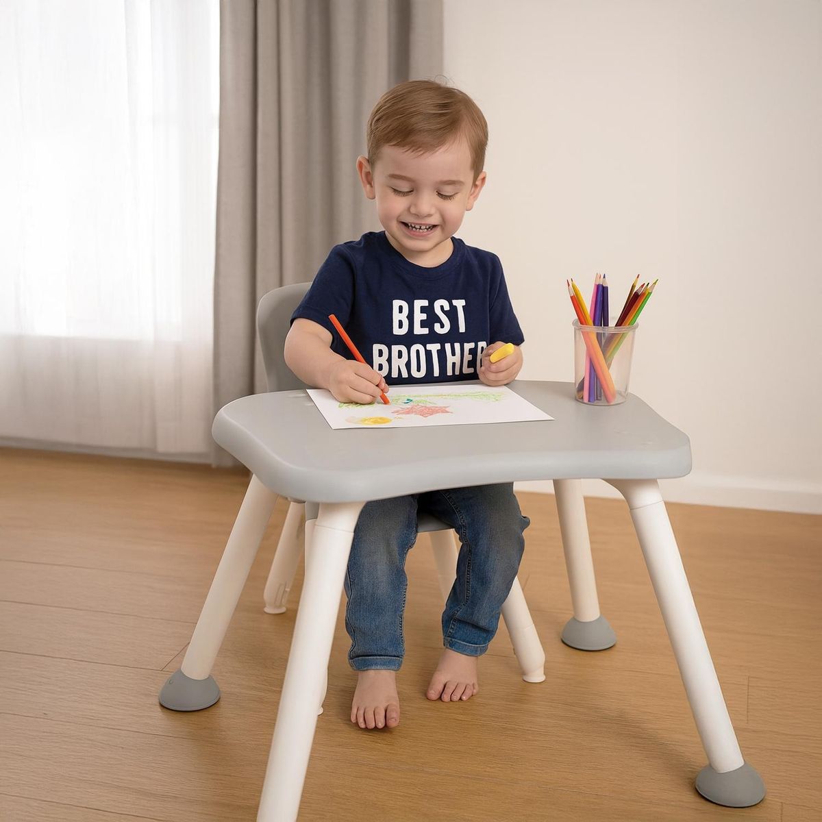 PRIORI - Silla Comer 3 En 1 Tango Gris Priori