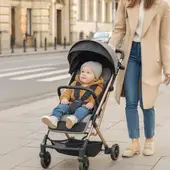 YAMP - Coche Paseo Ultra Compacto Noah Negro