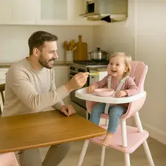PRIORI - Silla Comer 3 En 1 Tango Rosa
