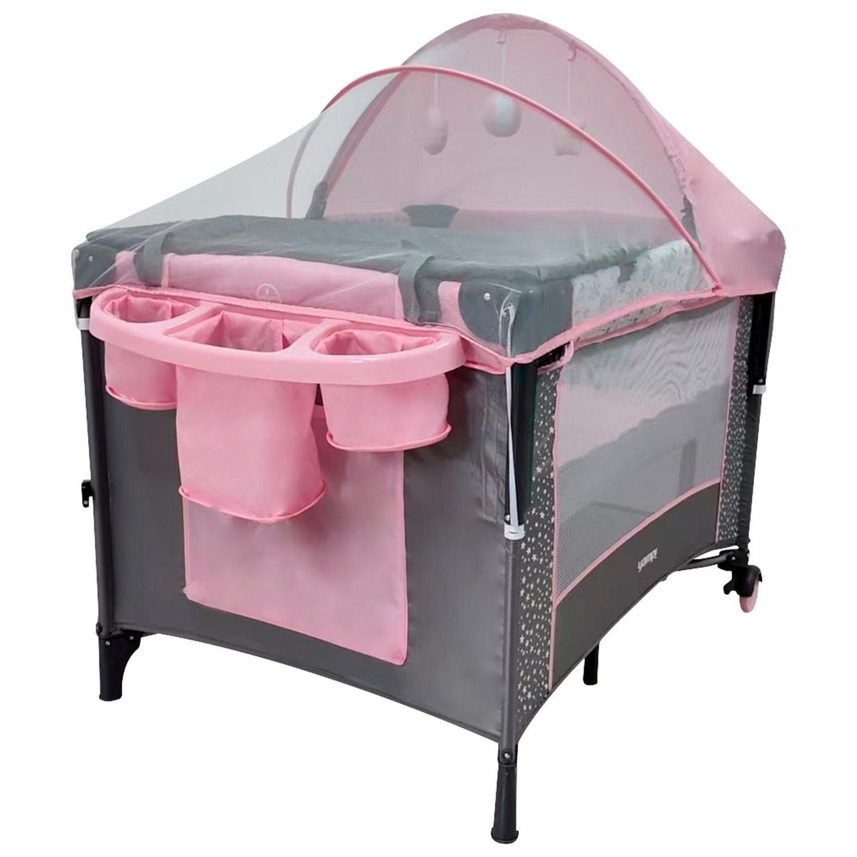 YAMP - Cuna Colecho Pack And Play Ariel Rosa Yamp