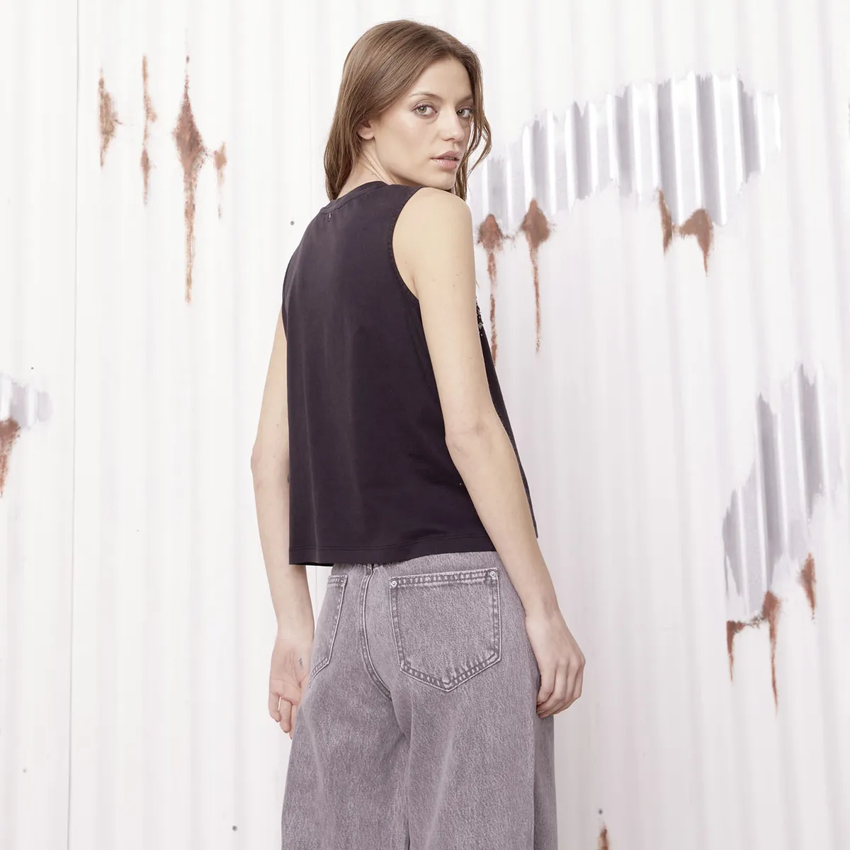 AMERICANINO - Polera Sin Mangas Algodón Mujer Americanino