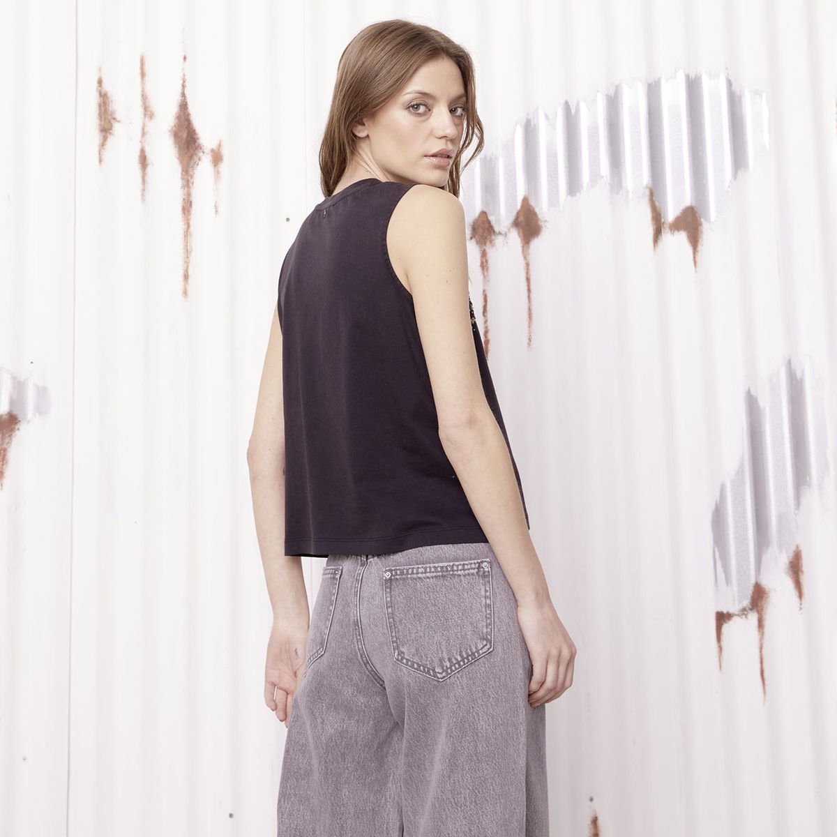 AMERICANINO - Polera Sin Mangas Algodón Mujer Americanino