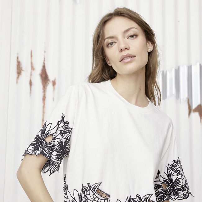 AMERICANINO - Polera Manga Corta Algodón Mujer Americanino