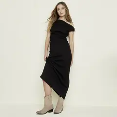 SYBILLA - Vestido Casual Midi Poliéster Mujer