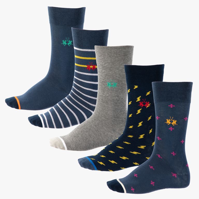 Pack De 5 Calcetines Casuales Algodón Hombre