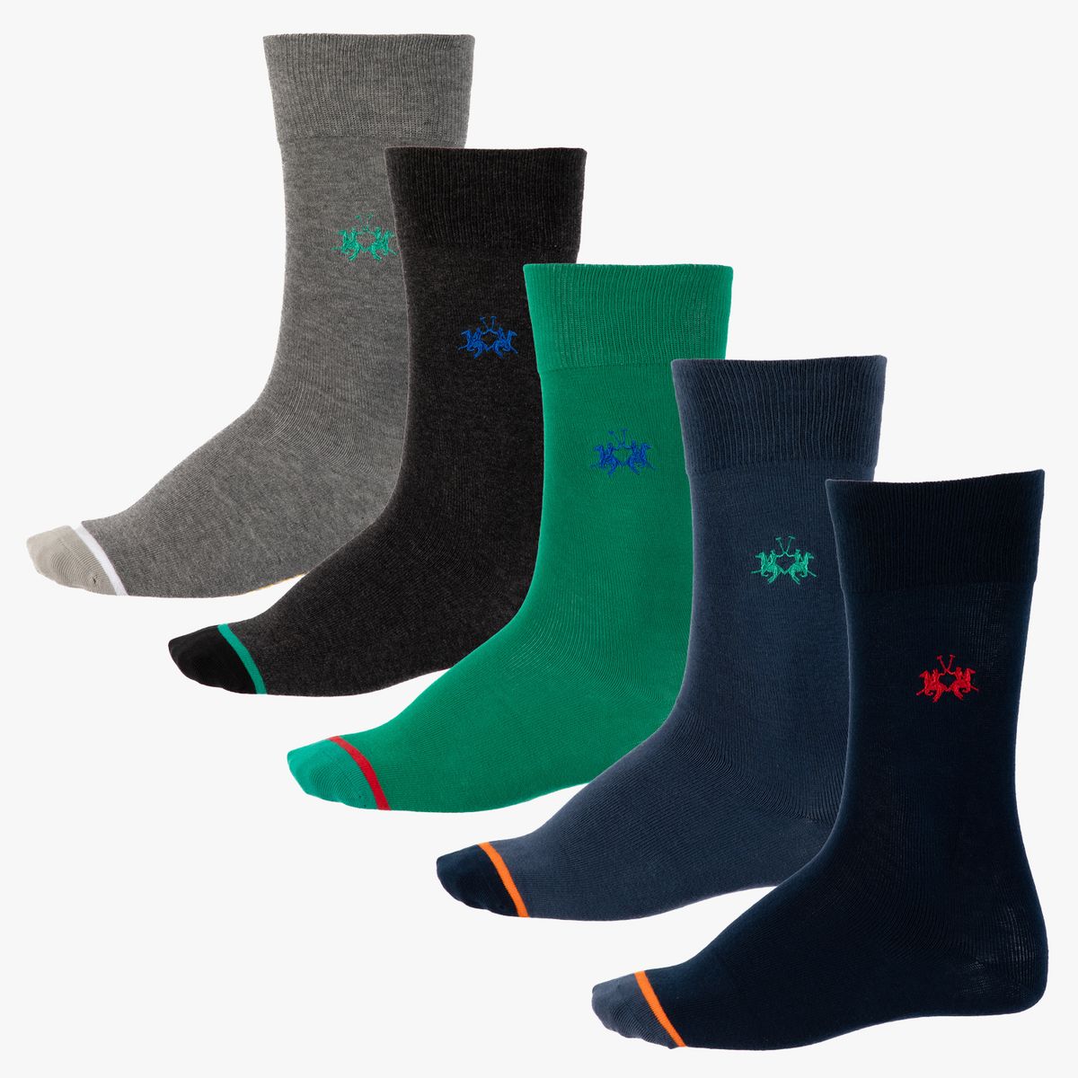 LA MARTINA - Pack De 5 Calcetines Casuales Algodón Hombre La Martina