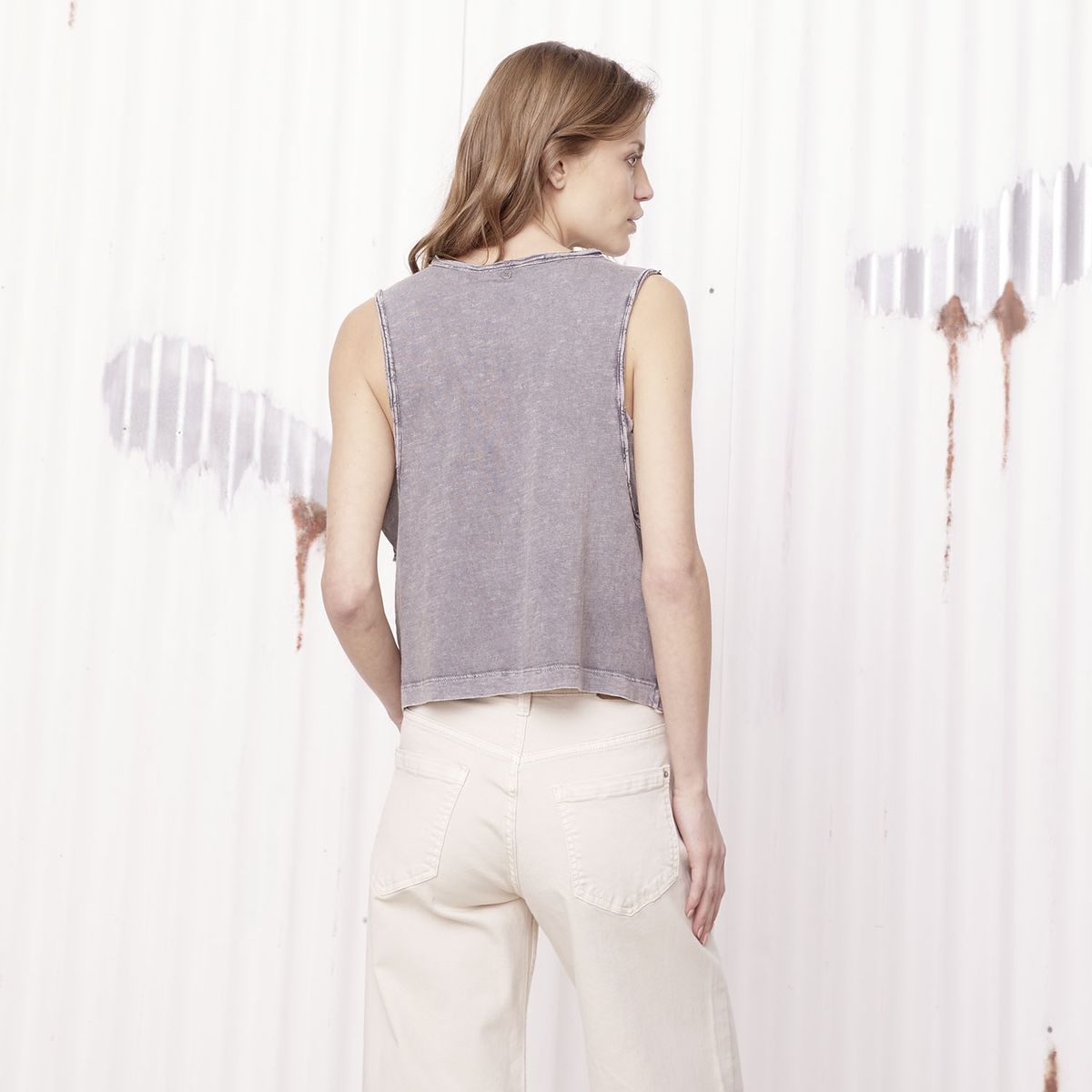 AMERICANINO - Polera Sin Mangas Algodón Mujer Americanino