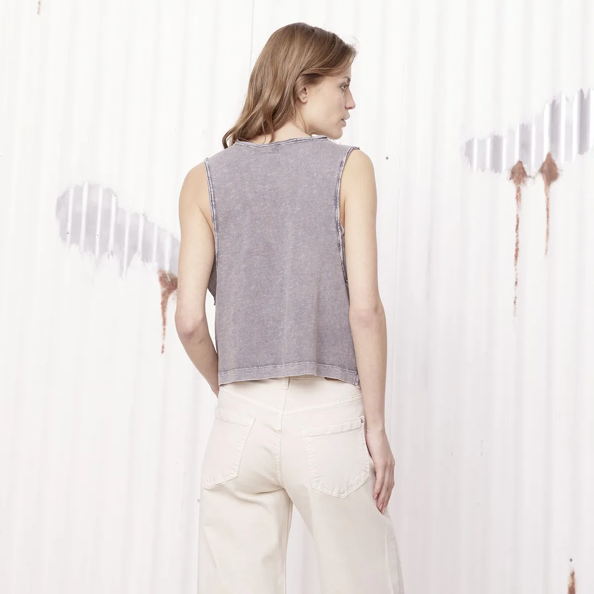 AMERICANINO - Polera Sin Mangas Algodón Mujer Americanino