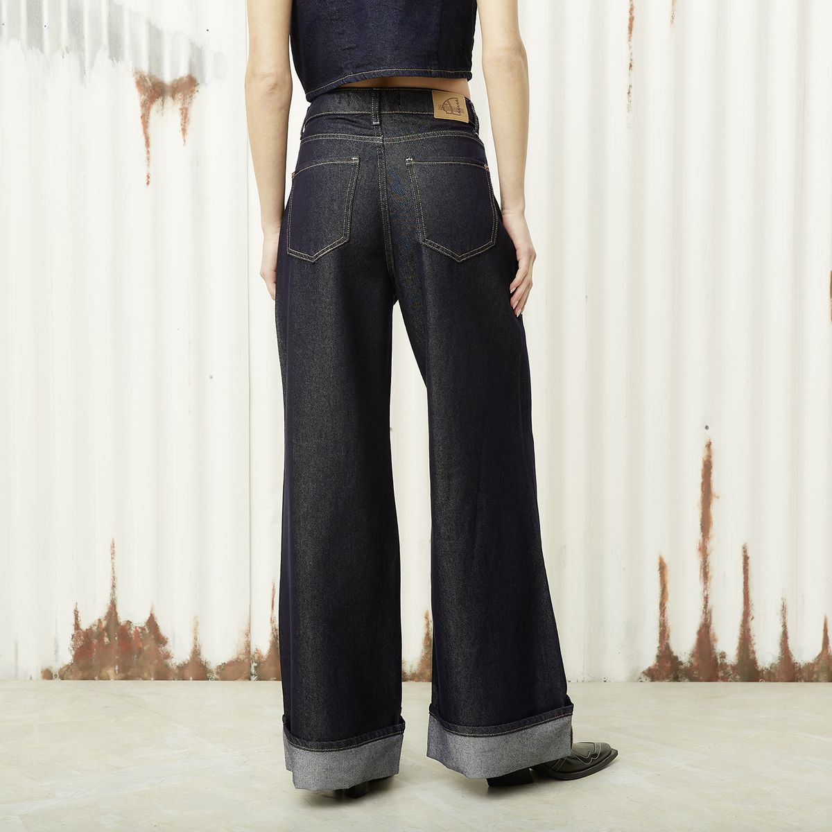 AMERICANINO - Jeans Wide Leg Tiro Alto Mujer Americanino