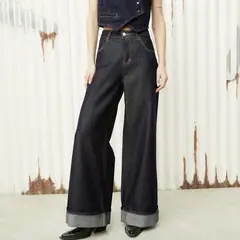 AMERICANINO - Jeans Wide Leg Tiro Alto Mujer