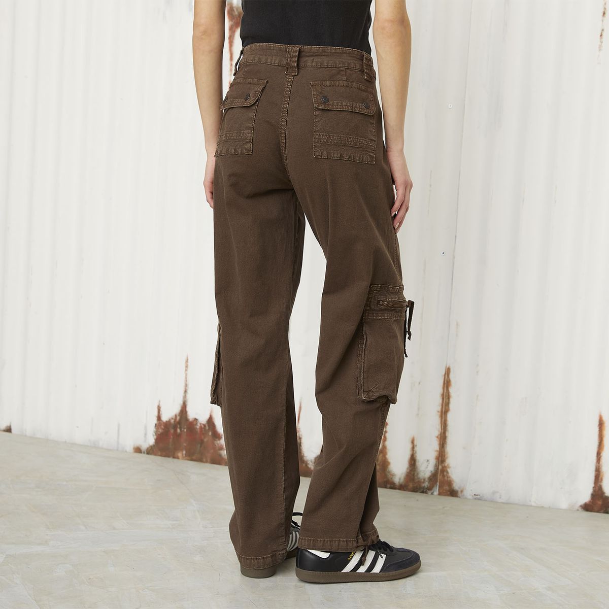 AMERICANINO - Pantalón Cargo Tiro Medio Mujer Americanino