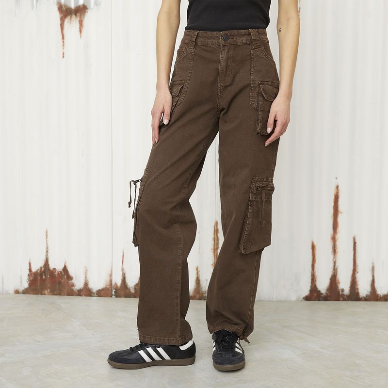 AMERICANINO - Pantalón Cargo Tiro Medio Mujer Americanino