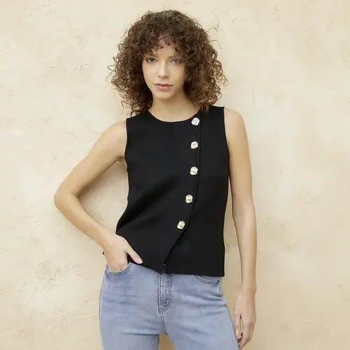 BASEMENT - Vest Viscosa Mujer