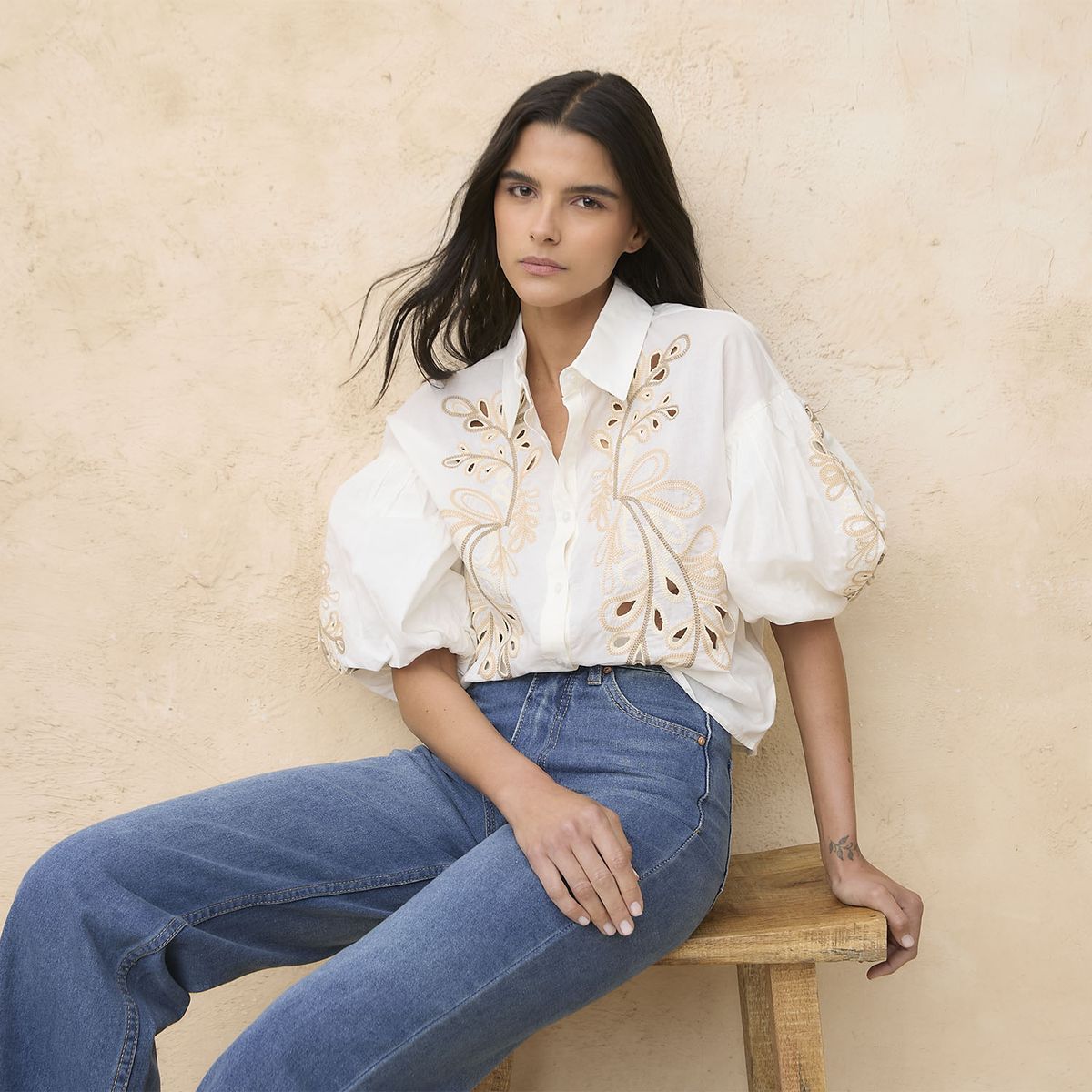 BASEMENT - Blusa Algodón Mujer Basement