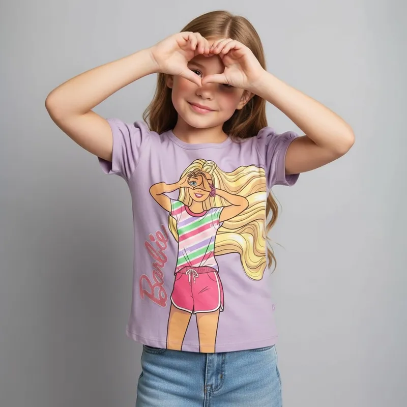 BARBIE - Polera Algodón Niña Barbie