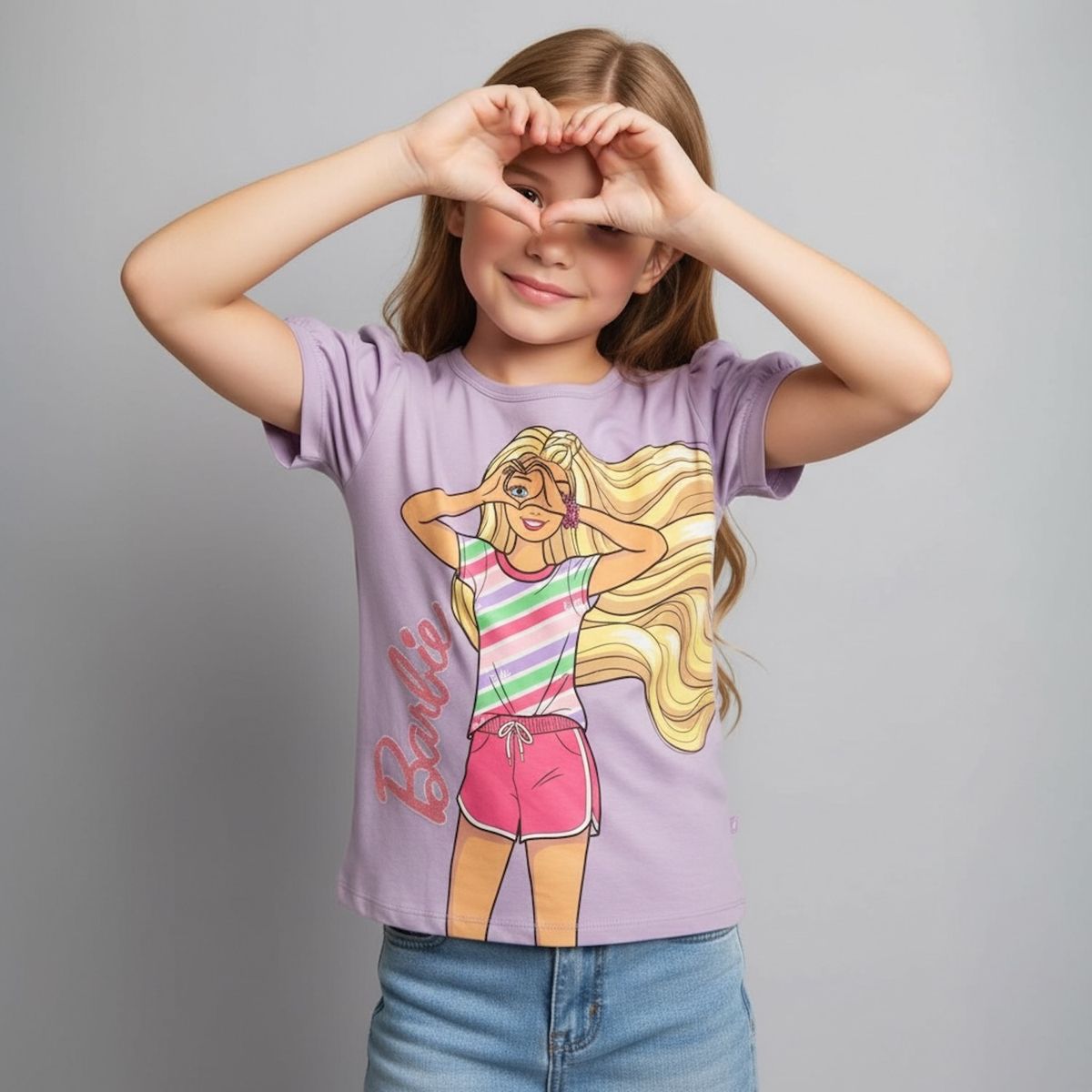 BARBIE - Polera Algodón Niña Barbie