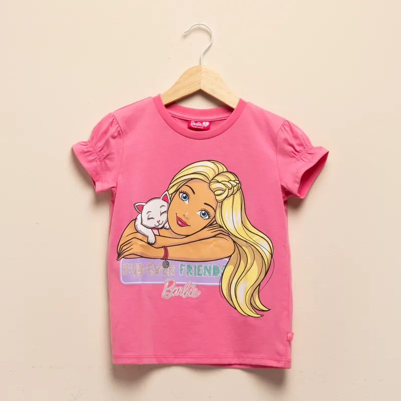 BARBIE - Polera Algodón Niña Barbie