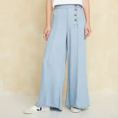 UNIVERSITY CLUB - Pantalón Recto Tiro Alto Mujer