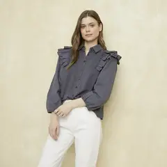 UNIVERSITY CLUB - Polera Manga Larga Algodón Mujer