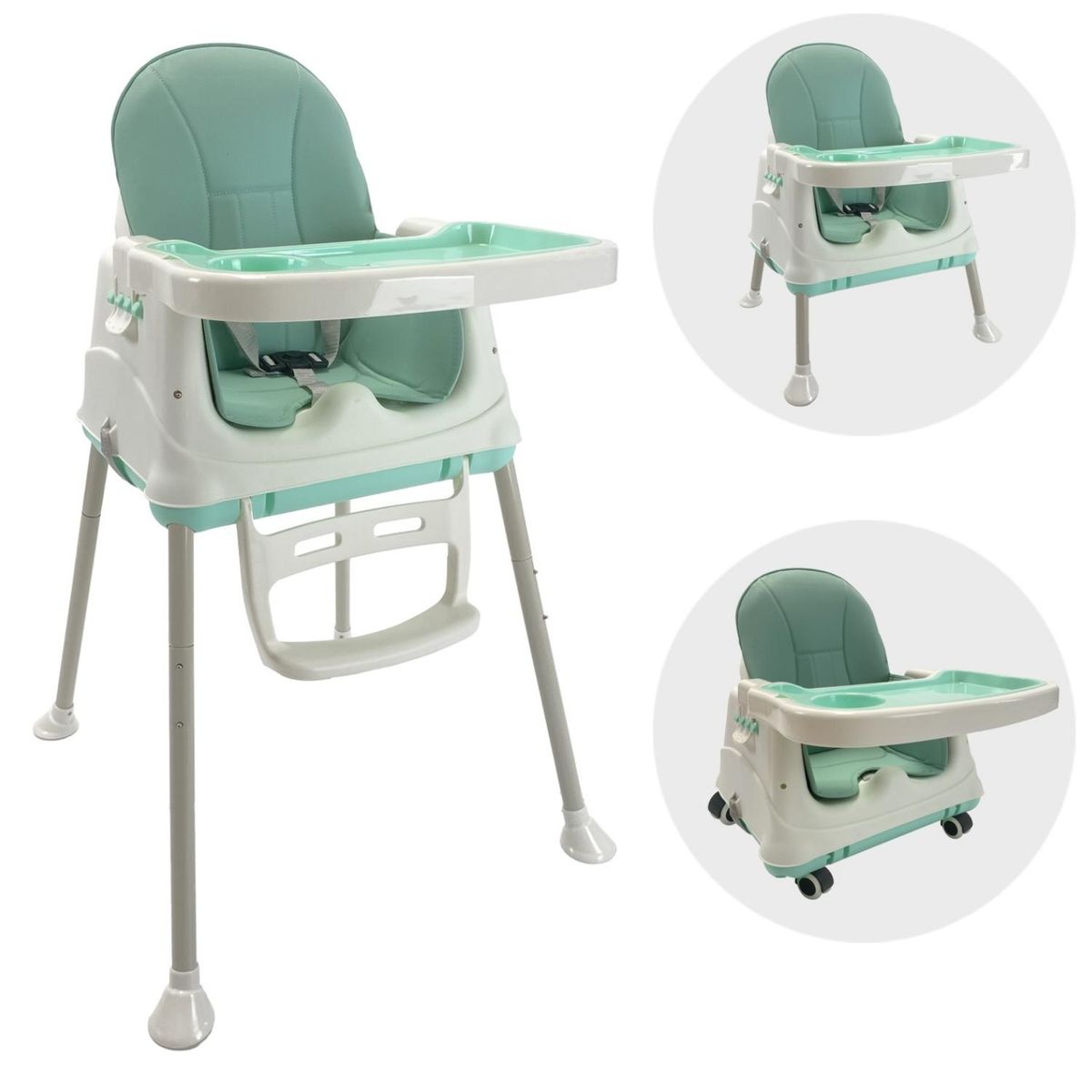 PRIORI - Silla Comer 4 En 1 Yaris Turquesa Priori