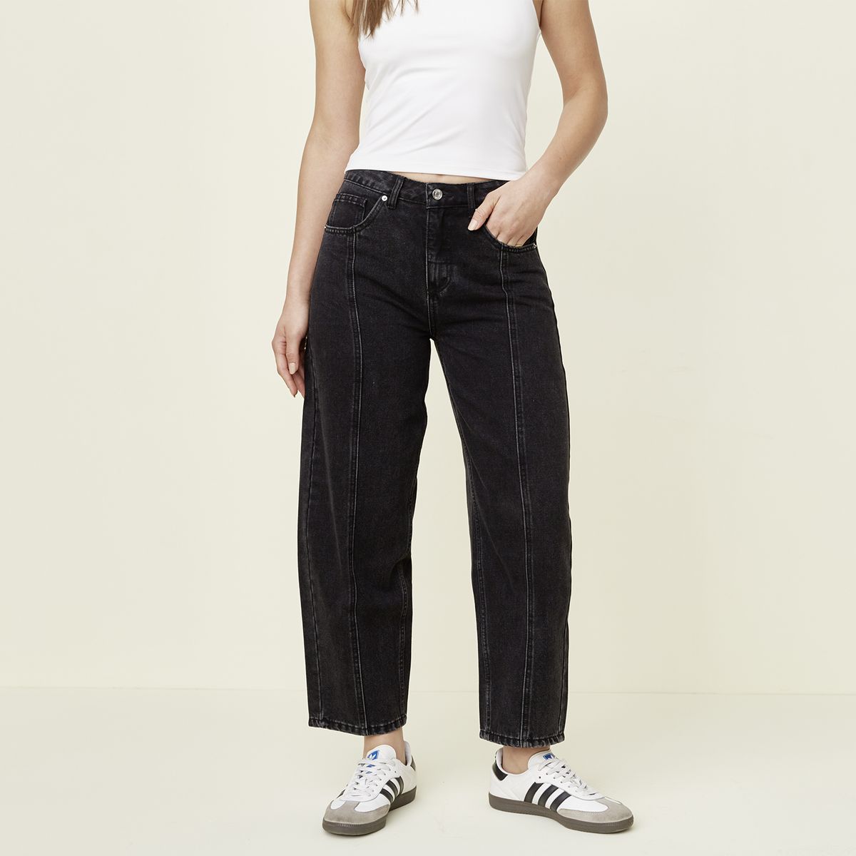 SYBILLA - Jeans Balloon Tiro Bajo Mujer Sybilla