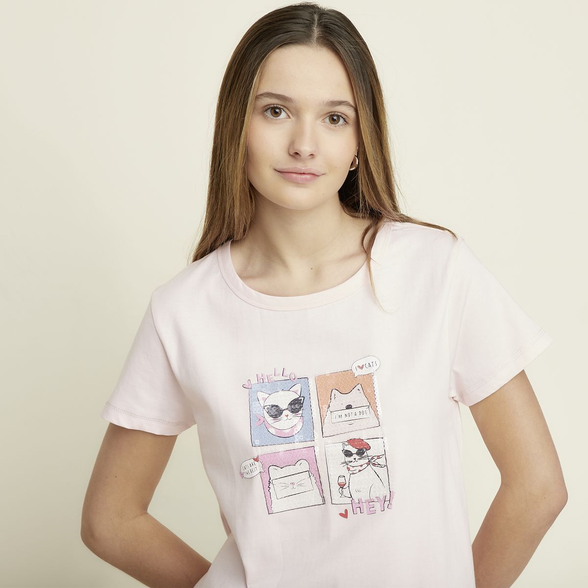 SYBILLA - Polera de Pijama Algodón Mujer Sybilla