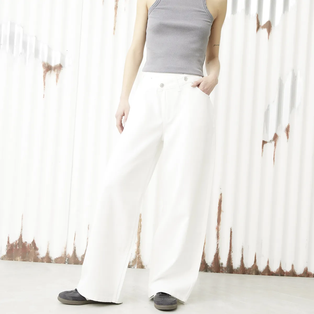 AMERICANINO - Jeans Baggy Tiro Bajo Mujer Americanino