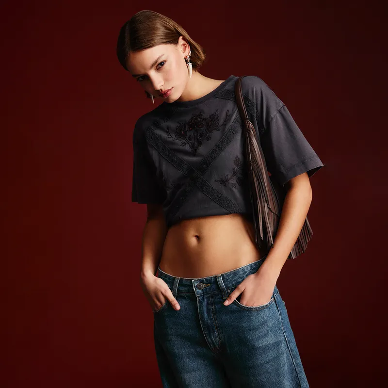AMERICANINO - Polera Manga Corta Algodón Mujer Americanino